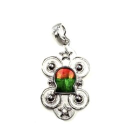 斑彩「文昌星」吊咀   鍍銀A2072